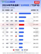 易车“2024年全球汽车品牌销量TOP10月